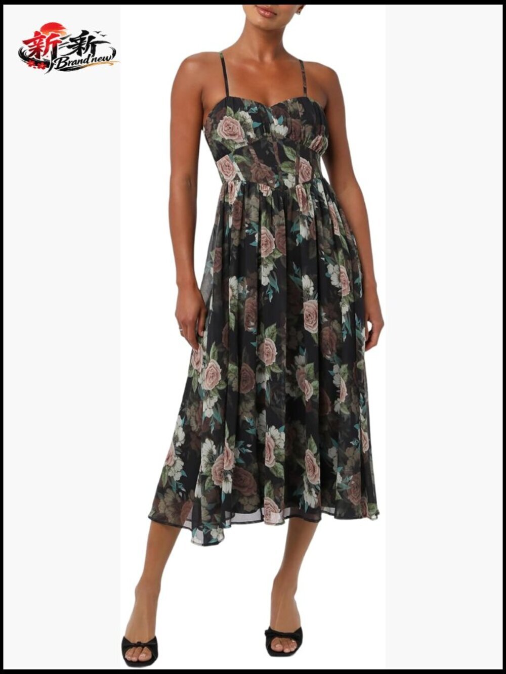 Corset Sweetheart Midi Dress with Boning Bodice for Cocktail Events